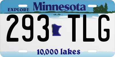 MN license plate 293TLG