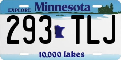 MN license plate 293TLJ