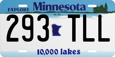 MN license plate 293TLL