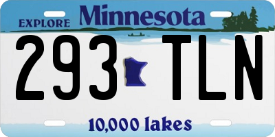 MN license plate 293TLN