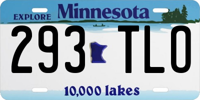 MN license plate 293TLO