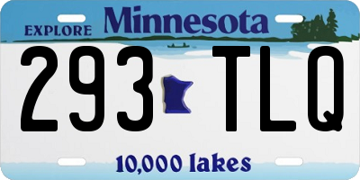 MN license plate 293TLQ