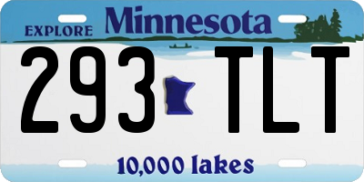 MN license plate 293TLT