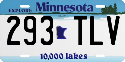 MN license plate 293TLV