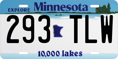 MN license plate 293TLW