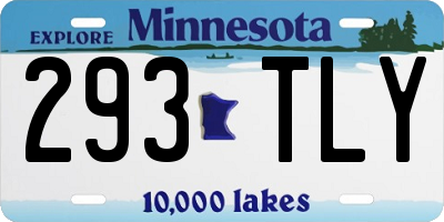 MN license plate 293TLY