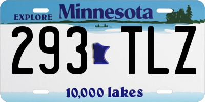 MN license plate 293TLZ