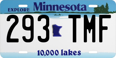 MN license plate 293TMF