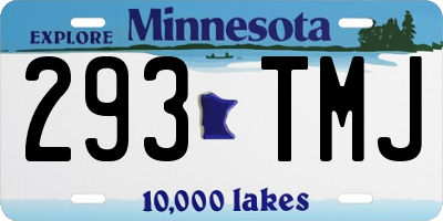 MN license plate 293TMJ