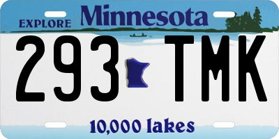 MN license plate 293TMK