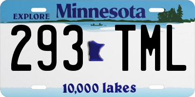 MN license plate 293TML