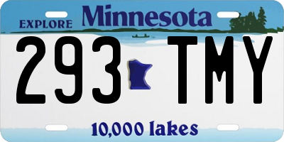 MN license plate 293TMY