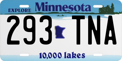 MN license plate 293TNA