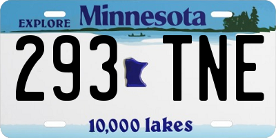 MN license plate 293TNE