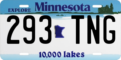 MN license plate 293TNG