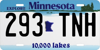 MN license plate 293TNH
