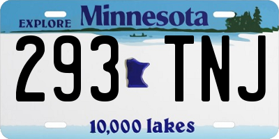 MN license plate 293TNJ