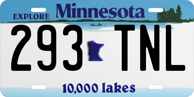 MN license plate 293TNL