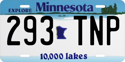MN license plate 293TNP