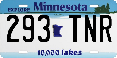 MN license plate 293TNR