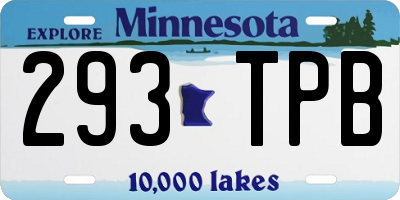 MN license plate 293TPB