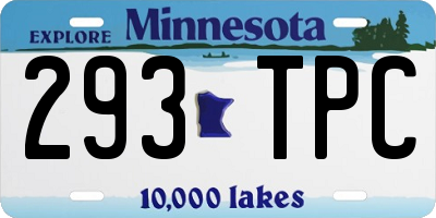 MN license plate 293TPC