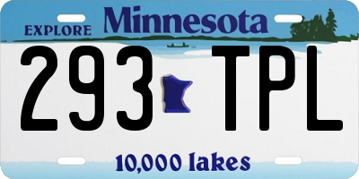MN license plate 293TPL