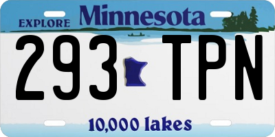 MN license plate 293TPN