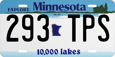 MN license plate 293TPS