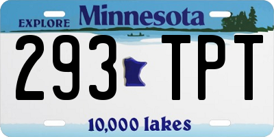 MN license plate 293TPT