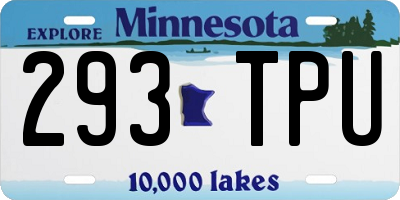 MN license plate 293TPU