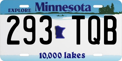 MN license plate 293TQB