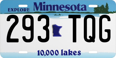 MN license plate 293TQG
