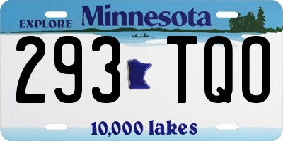 MN license plate 293TQO