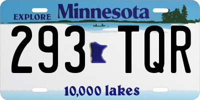 MN license plate 293TQR