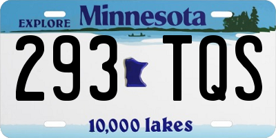 MN license plate 293TQS
