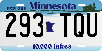 MN license plate 293TQU