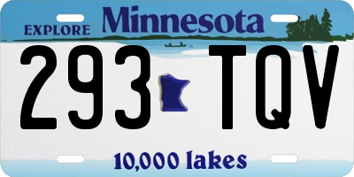 MN license plate 293TQV