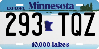 MN license plate 293TQZ
