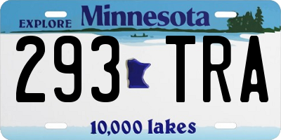 MN license plate 293TRA