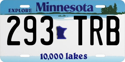 MN license plate 293TRB