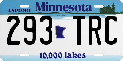 MN license plate 293TRC