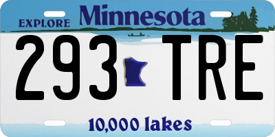 MN license plate 293TRE