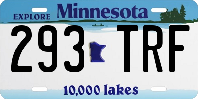 MN license plate 293TRF