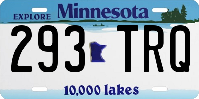 MN license plate 293TRQ
