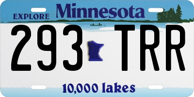 MN license plate 293TRR