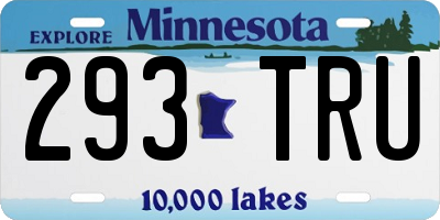MN license plate 293TRU