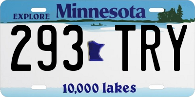 MN license plate 293TRY