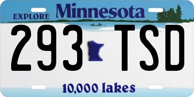 MN license plate 293TSD