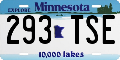 MN license plate 293TSE